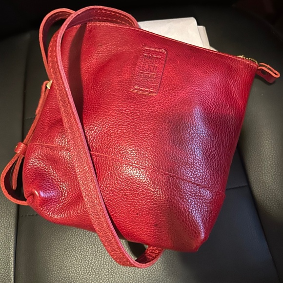 Sold-New Portland Leather Festival Bag- Chili Red - Picture 1 of 4